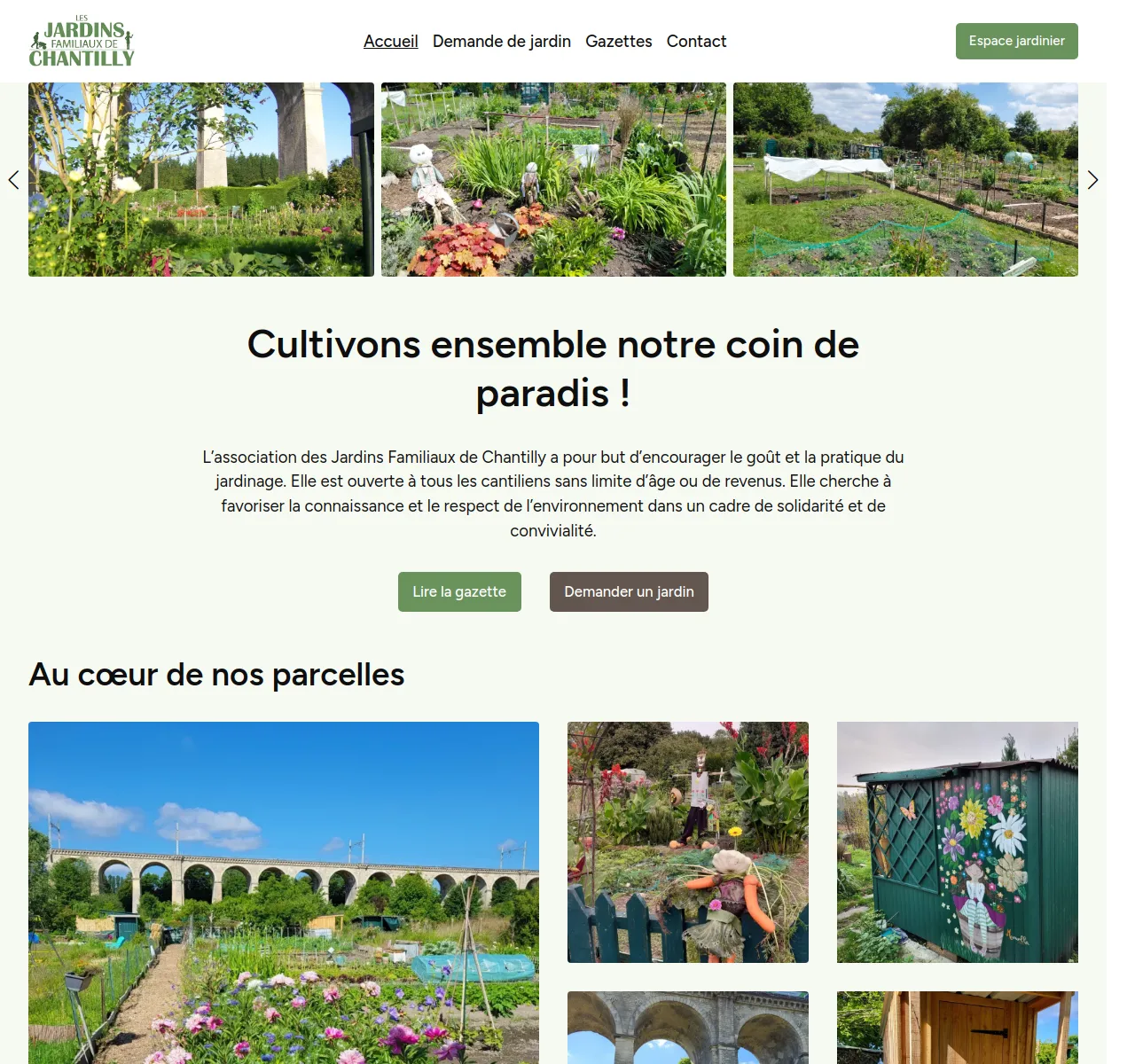 Jardins familiaux de l’Oise – Section Chantilly